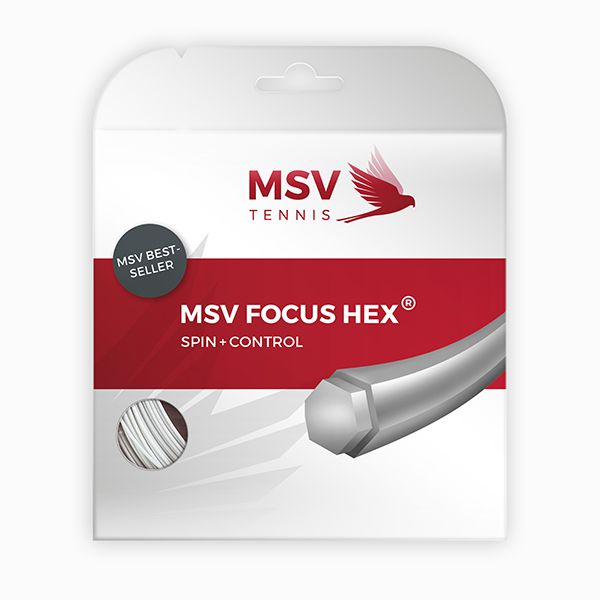 MSV Focus HEX® Tennissaite 12m 1,18mm weiß